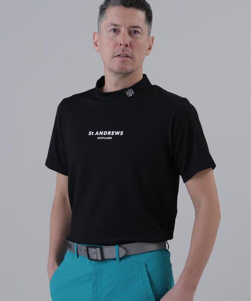 St ANDREWS(セントアンドリュース)の「【St ANDREWS】吸水速乾ポコポコジャージUV半袖ハイネック (MENS)(Tシャツ/カットソー・メンズ・ブラック/グリーン/ホワイト・M/L/LL)」の2枚目の写真