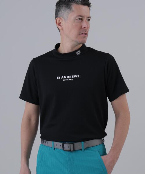 St ANDREWS(セントアンドリュース)の「【St ANDREWS】吸水速乾ポコポコジャージUV半袖ハイネック (MENS)(Tシャツ/カットソー・メンズ・ブラック/グリーン/ホワイト・M/L/LL)」の4枚目の写真