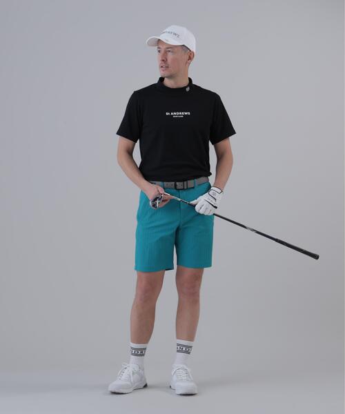 St ANDREWS(セントアンドリュース)の「【St ANDREWS】吸水速乾ポコポコジャージUV半袖ハイネック (MENS)(Tシャツ/カットソー・メンズ・ブラック/グリーン/ホワイト・M/L/LL)」の5枚目の写真