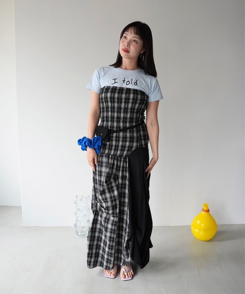 SANSeLF（サンセルフ）の「【SANSeLF】アートレタリングコンパクトTシャツ saw26s079（Tシャツ/カットソー・レディース・ブルー・FREE）」の9枚目の写真