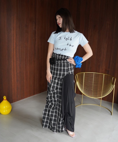 SANSeLF（サンセルフ）の「【SANSeLF】アートレタリングコンパクトTシャツ saw26s079（Tシャツ/カットソー・レディース・ブルー・FREE）」の12枚目の写真