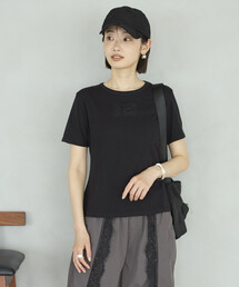 Firsthand/ファーストハンド レース アップリケ コットンモダールTシャツ