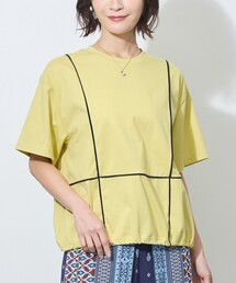 WALDO | 配色パイピング切替え半袖Tシャツ(Tシャツ/カットソー)