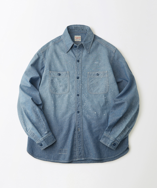 OUTSTANDING(アウトスタンディング)の「USN SELVEDGE CHAMBRAY SHIRT_DIRTY BLUE(シャツ/ブラウス・メンズ・その他・SMALL/MEDIUM/LARGE)」の1枚目の写真