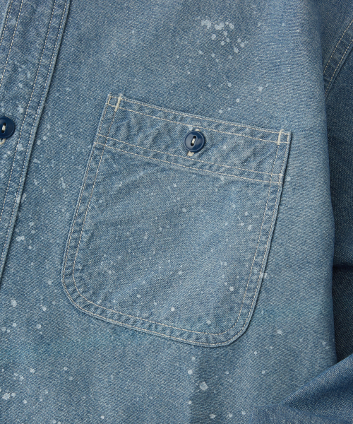 OUTSTANDING(アウトスタンディング)の「USN SELVEDGE CHAMBRAY SHIRT_DIRTY BLUE(シャツ/ブラウス・メンズ・その他・SMALL/MEDIUM/LARGE)」の4枚目の写真