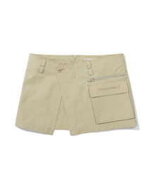 WOMEN CARGO WRAP SKIRT BEIGE