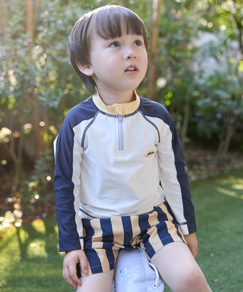 petit main(プティマイン)の「【SWIM】Boysバイカラーセットアップ水着(水着・キッズ・ネイビー/エメラルド・130cm/100cm/90cm/80cm/110cm/120cm)」の6枚目の写真