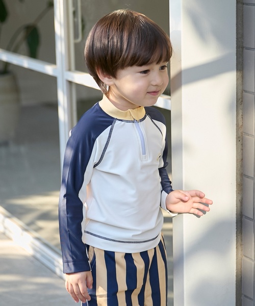 petit main(プティマイン)の「【SWIM】Boysバイカラーセットアップ水着(水着・キッズ・ネイビー/エメラルド・130cm/100cm/90cm/80cm/110cm/120cm)」の7枚目の写真