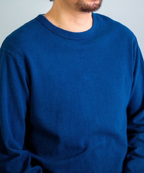OMNIGOD（オムニゴッド）の「[OMNIGOD mens / オムニゴッド] KLフライス (手染めインディゴ) ロングスリーブＴシャツ（Tシャツ/カットソー・メンズ・インディゴブルー・2/4/3）」の12枚目の写真