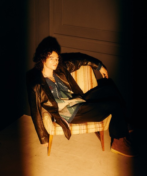glamb(グラム)の「Beadswork Argyle Cardigan / ビーズワークアーガイルカーディガン(カーディガン/ボレロ・メンズ・ブルー/ブラウン・S/M/L)」の12枚目の写真