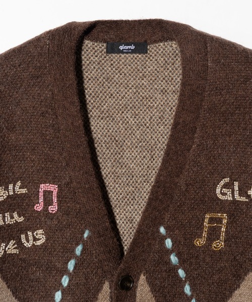 glamb(グラム)の「Beadswork Argyle Cardigan / ビーズワークアーガイルカーディガン(カーディガン/ボレロ・メンズ・ブルー/ブラウン・S/M/L)」の16枚目の写真