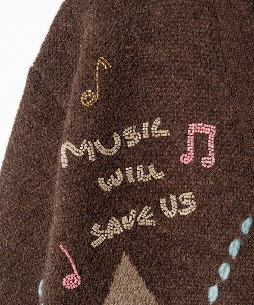 glamb(グラム)の「Beadswork Argyle Cardigan / ビーズワークアーガイルカーディガン(カーディガン/ボレロ・メンズ・ブルー/ブラウン・S/M/L)」の18枚目の写真