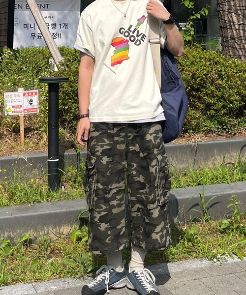 GCLIP(ジクリップ)の「ストリングバンディングカモワイド8部バミューダカーゴショートパンツ(その他パンツ・メンズ・デザートカモ・LARGE/X-LARGE)」の4枚目の写真
