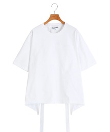 GANNI（ガニー）の「GANNI / ガニー：【レディース】Heavy Cotton Drop Shoulder Open Back T-shirt：T4066[ANN]（Tシャツ/カットソー）」