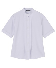 TOKYO SHIRTS | 【吸水速乾】【COFREX】スタンド衿 ピンタック ブラウス 五分袖 レディースデザインシャツ(シャツ/ブラウス)