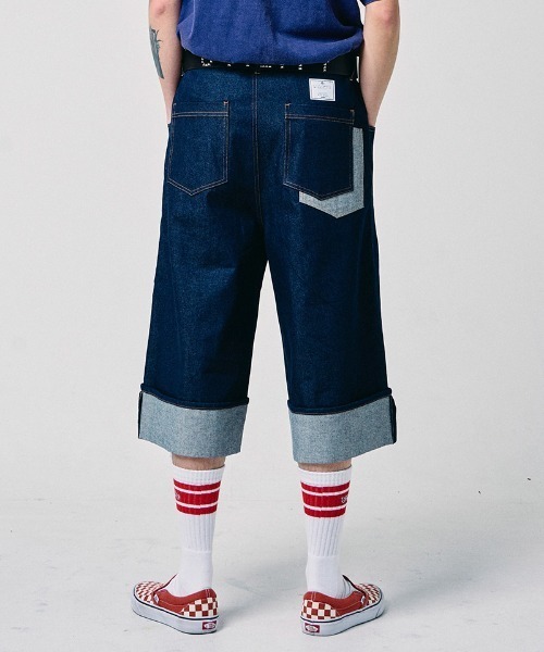 EFFECTEN(エフェクテン)の「mp15127-Denim wide short pants デニムワイドショートパンツ(efdig-04)(デニムパンツ・メンズ・インディゴブルー・M/L)」の15枚目の写真