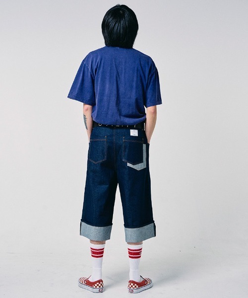 EFFECTEN(エフェクテン)の「mp15127-Denim wide short pants デニムワイドショートパンツ(efdig-04)(デニムパンツ・メンズ・インディゴブルー・M/L)」の12枚目の写真