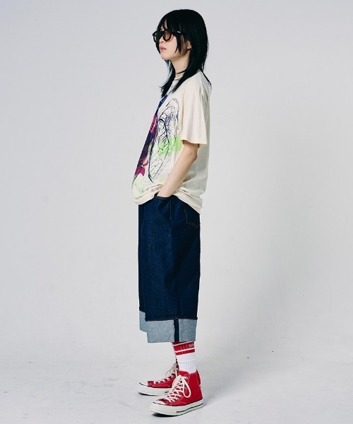 EFFECTEN(エフェクテン)の「mp15127-Denim wide short pants デニムワイドショートパンツ(efdig-04)(デニムパンツ・メンズ・インディゴブルー・M/L)」の11枚目の写真
