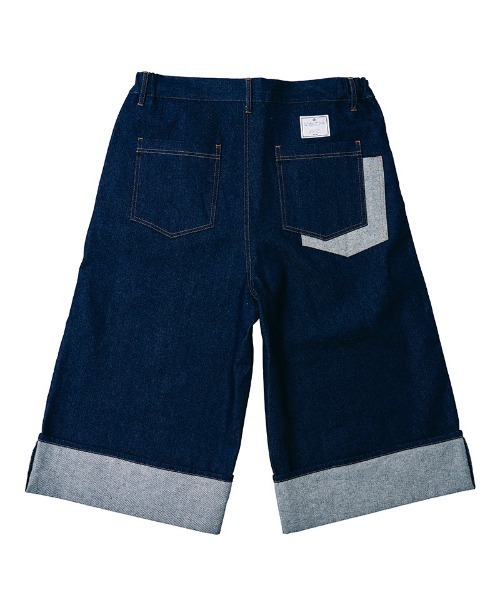 EFFECTEN(エフェクテン)の「mp15127-Denim wide short pants デニムワイドショートパンツ(efdig-04)(デニムパンツ・メンズ・インディゴブルー・M/L)」の7枚目の写真