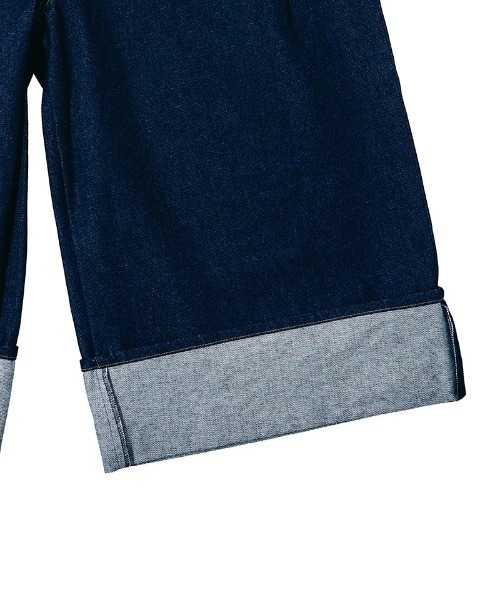 EFFECTEN(エフェクテン)の「mp15127-Denim wide short pants デニムワイドショートパンツ(efdig-04)(デニムパンツ・メンズ・インディゴブルー・M/L)」の4枚目の写真