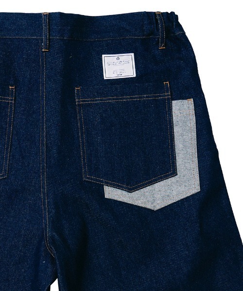 EFFECTEN(エフェクテン)の「mp15127-Denim wide short pants デニムワイドショートパンツ(efdig-04)(デニムパンツ・メンズ・インディゴブルー・M/L)」の2枚目の写真