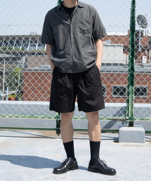 UNIVERSAL OVERALL(ユニバーサルオーバーオール)の「UNIVERSAL OVERALL / CHILLPAN SHORTS / ライトダックショーツ(その他パンツ・メンズ・ブラック/ネイビー/カーキ/ベージュ/パープル・L/M)」の1枚目の写真