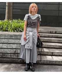 チェックレイヤードルックスカート / Checked Layered-Look Skirt