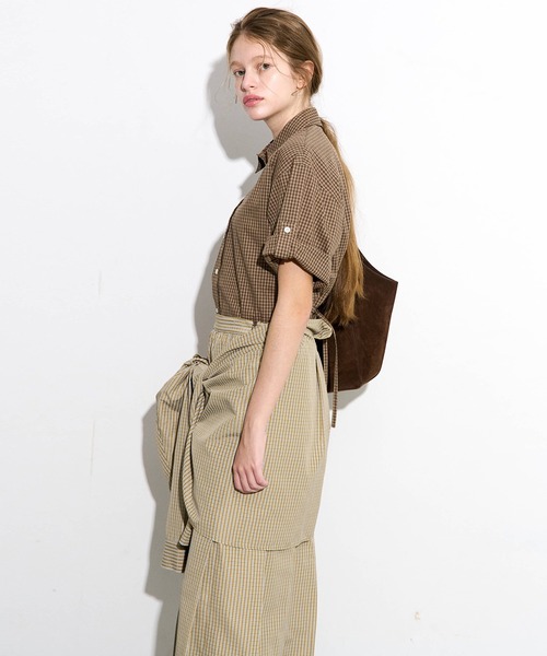 LE CIEL BLEU(ルシェルブルー)の「チェックレイヤードルックスカート / Checked Layered-Look Skirt(スカート・レディース・ベージュ/グレー・34/36/38)」の8枚目の写真