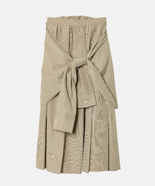 LE CIEL BLEU(ルシェルブルー)の「チェックレイヤードルックスカート / Checked Layered-Look Skirt(スカート・レディース・ベージュ/グレー・34/36/38)」の11枚目の写真