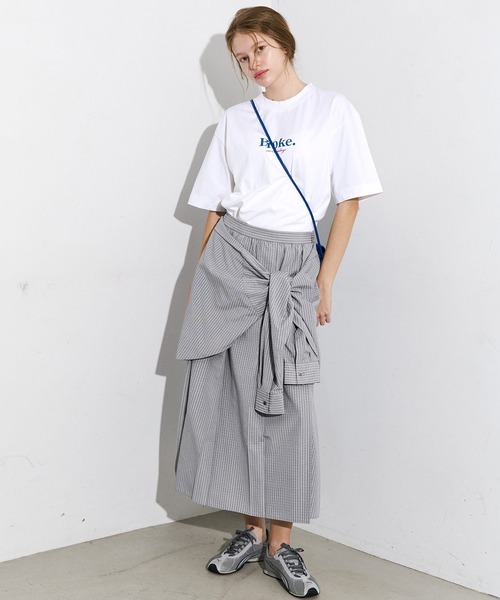 LE CIEL BLEU(ルシェルブルー)の「チェックレイヤードルックスカート / Checked Layered-Look Skirt(スカート・レディース・ベージュ/グレー・34/36/38)」の20枚目の写真