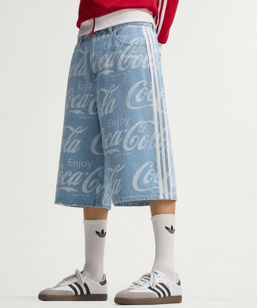 adidas（アディダス）の「adidas/アディダス ORI  COCA COLA CLASSIC ハーフパンツ バミューダパンツ メンズ レディース ユニセックス 2026年春夏春服 夏服（デニムパンツ・メンズ・ブルー・M/L/XL）」の2枚目の写真