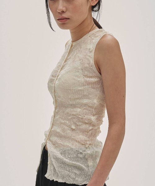 TODAYFUL(トゥデイフル)の「2way Sheer Knitvest 12610523(その他アウター・メンズ・オフホワイト/ライトブルー/オリーブ・FREE)」の12枚目の写真