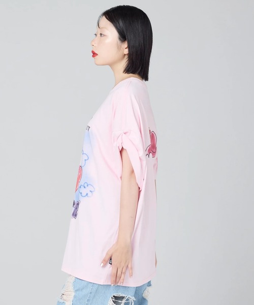 Little sunny bite(リトルサニーバイト)の「littlesunnybite/リトルサニーバイト/anna hopman doggy big tee(Tシャツ/カットソー・レディース・ピンク/ホワイト/ブラック・M/S)」の12枚目の写真