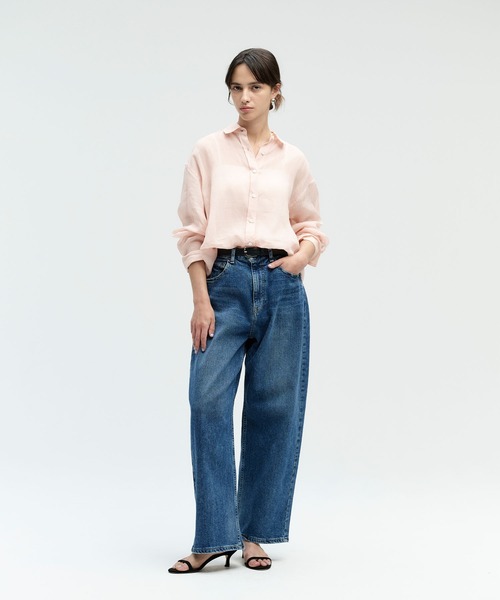 N.O.R.C(ノーク)の「ラミーシアー2WAYシャツ(シャツ/ブラウス・レディース・ホワイト/サックスブルー/ネイビー/ブラウン/ピンク・フリー)」の7枚目の写真