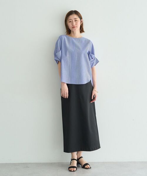 YECCA VECCA(イェッカヴェッカ)の「パールタックスリーブブラウス(シャツ/ブラウス・レディース・チェック/ストライプ/オフホワイト・FREE)」の15枚目の写真