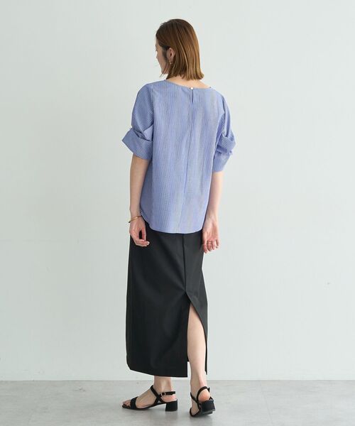 YECCA VECCA(イェッカヴェッカ)の「パールタックスリーブブラウス(シャツ/ブラウス・レディース・チェック/ストライプ/オフホワイト・FREE)」の18枚目の写真