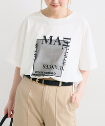 B.C STOCK | 手洗い可 / オーガンジープリントロゴTEE(Tシャツ/カットソー)