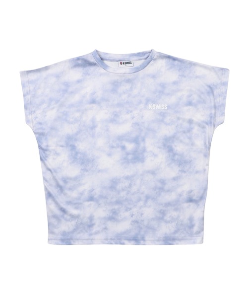 K-SWISS(ケースイス)の「【K-SWISS/ケースイス】KB652 レディース タイダイ柄ドルマンスリーブTシャツ/3色展開|グレー パープル ピンク ゆったり 大人カジュアル スポーティ 夏(Tシャツ/カットソー・レディース・ピンク/パープル/グレー・MEDIUM/X-LARGE/LARGE)」の5枚目の写真