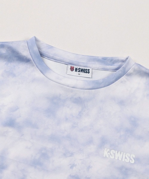K-SWISS(ケースイス)の「【K-SWISS/ケースイス】KB652 レディース タイダイ柄ドルマンスリーブTシャツ/3色展開|グレー パープル ピンク ゆったり 大人カジュアル スポーティ 夏(Tシャツ/カットソー・レディース・ピンク/パープル/グレー・MEDIUM/X-LARGE/LARGE)」の8枚目の写真