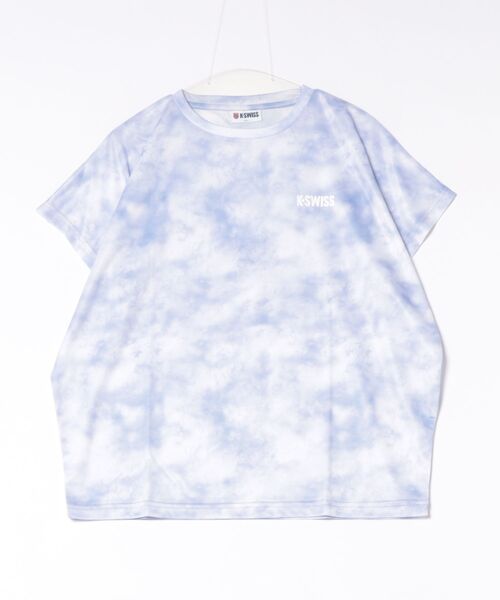 K-SWISS(ケースイス)の「【K-SWISS/ケースイス】KB652 レディース タイダイ柄ドルマンスリーブTシャツ/3色展開|グレー パープル ピンク ゆったり 大人カジュアル スポーティ 夏(Tシャツ/カットソー・レディース・ピンク/パープル/グレー・MEDIUM/X-LARGE/LARGE)」の15枚目の写真