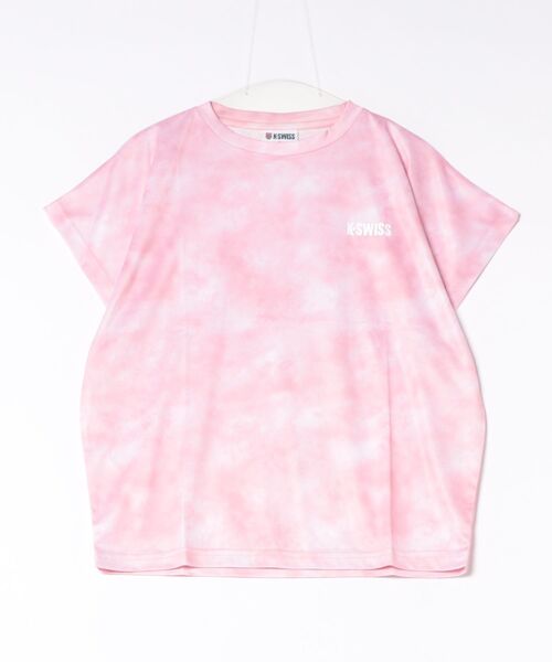 K-SWISS(ケースイス)の「【K-SWISS/ケースイス】KB652 レディース タイダイ柄ドルマンスリーブTシャツ/3色展開|グレー パープル ピンク ゆったり 大人カジュアル スポーティ 夏(Tシャツ/カットソー・レディース・ピンク/パープル/グレー・MEDIUM/X-LARGE/LARGE)」の16枚目の写真