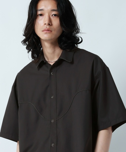 RAGEBLUE(レイジブルー)の「WESTERN PIPING SHORT SILHOUETTE SHIRT/パイピングウエスタンシャツ(シャツ/ブラウス・メンズ・ブラック/グレー・LARGE/MEDIUM)」の20枚目の写真