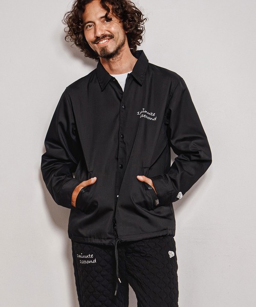 1minute 1second(ワンミニットワンセカンド)の「mj11691-cursive embroidery coach jacket コーチジャケット(1M26A170)(その他アウター・メンズ・ベージュ/ネイビー/ブラック・S/M/L/XL)」の2枚目の写真