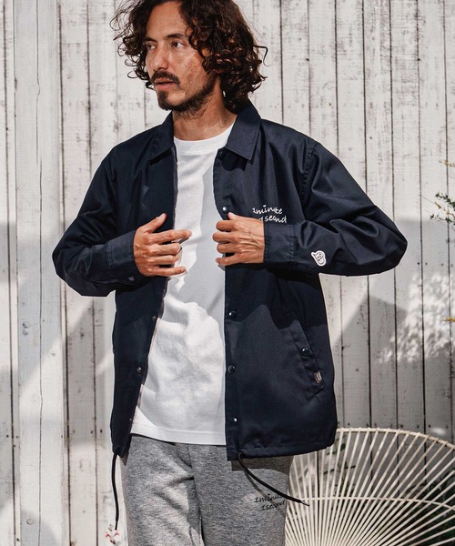 1minute 1second(ワンミニットワンセカンド)の「mj11691-cursive embroidery coach jacket コーチジャケット(1M26A170)(その他アウター・メンズ・ベージュ/ネイビー/ブラック・S/M/L/XL)」の19枚目の写真