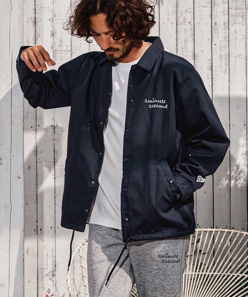 1minute 1second(ワンミニットワンセカンド)の「mj11691-cursive embroidery coach jacket コーチジャケット(1M26A170)(その他アウター・メンズ・ベージュ/ネイビー/ブラック・S/M/L/XL)」の20枚目の写真
