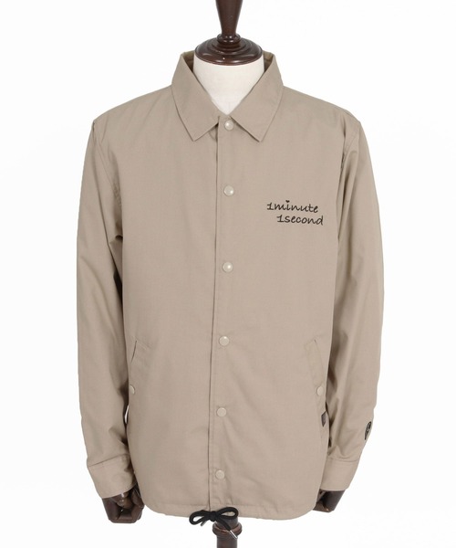 1minute 1second(ワンミニットワンセカンド)の「mj11691-cursive embroidery coach jacket コーチジャケット(1M26A170)(その他アウター・メンズ・ベージュ/ネイビー/ブラック・S/M/L/XL)」の11枚目の写真