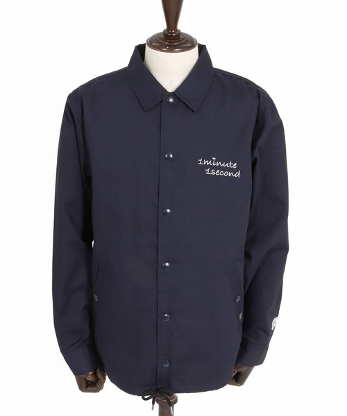 1minute 1second(ワンミニットワンセカンド)の「mj11691-cursive embroidery coach jacket コーチジャケット(1M26A170)(その他アウター・メンズ・ベージュ/ネイビー/ブラック・S/M/L/XL)」の13枚目の写真