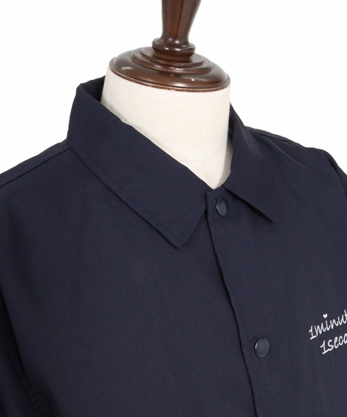 1minute 1second(ワンミニットワンセカンド)の「mj11691-cursive embroidery coach jacket コーチジャケット(1M26A170)(その他アウター・メンズ・ベージュ/ネイビー/ブラック・S/M/L/XL)」の15枚目の写真