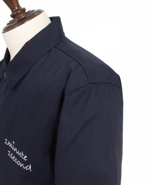 1minute 1second(ワンミニットワンセカンド)の「mj11691-cursive embroidery coach jacket コーチジャケット(1M26A170)(その他アウター・メンズ・ベージュ/ネイビー/ブラック・S/M/L/XL)」の16枚目の写真