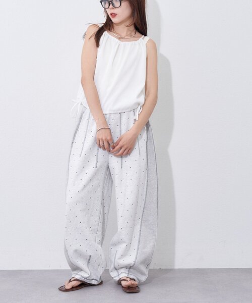 etsinta(エシンタ)の「【etsinta】リメイクドットバレルイージーパンツ(その他パンツ・レディース・グレー/チャコールグレー・ONE SIZE)」の20枚目の写真